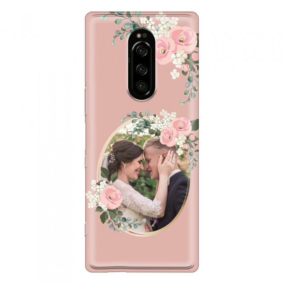 SONY - Sony 1 - Soft Clear Case - Pink Floral Mirror Photo