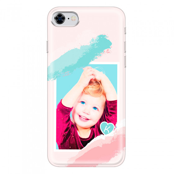 APPLE - iPhone 8 - Soft Clear Case - Kids Initial Photo