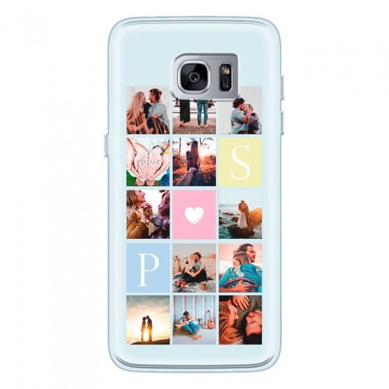 SAMSUNG - Galaxy S7 Edge - Soft Clear Case - Insta Love Photo