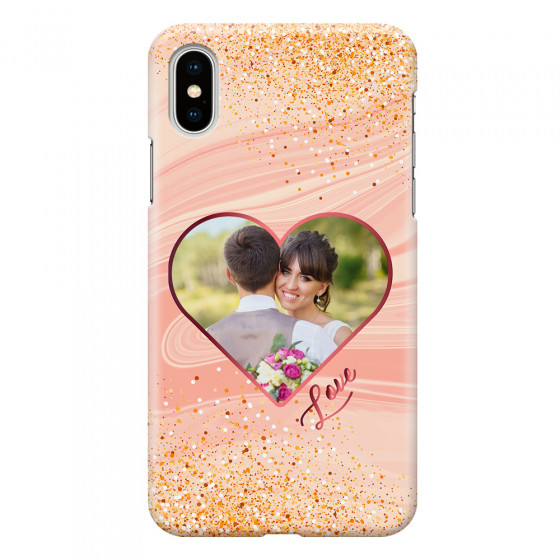 APPLE - iPhone XS Max - 3D Snap Case - Glitter Love Heart Photo