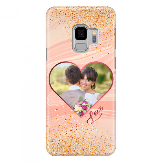 SAMSUNG - Galaxy S9 - 3D Snap Case - Glitter Love Heart Photo