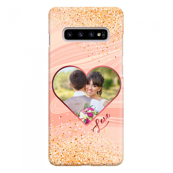 SAMSUNG - Galaxy S10 Plus - 3D Snap Case - Glitter Love Heart Photo