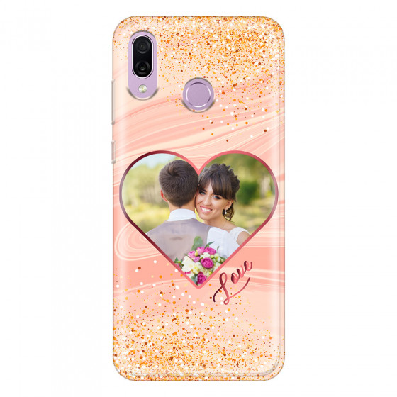 HONOR - Honor Play - Soft Clear Case - Glitter Love Heart Photo