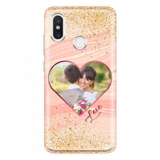 XIAOMI - Mi 8 - Soft Clear Case - Glitter Love Heart Photo