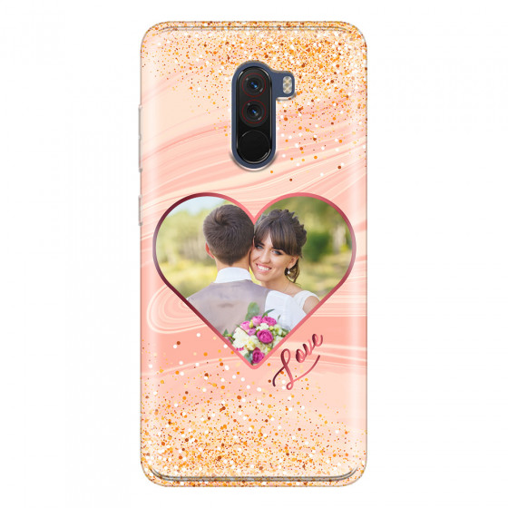 XIAOMI - Pocophone F1 - Soft Clear Case - Glitter Love Heart Photo