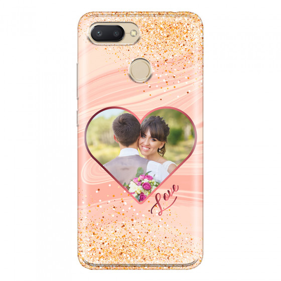 XIAOMI - Redmi 6 - Soft Clear Case - Glitter Love Heart Photo