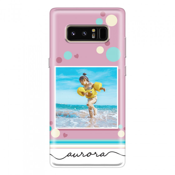 SAMSUNG - Galaxy Note 8 - Soft Clear Case - Cute Dots Photo Case
