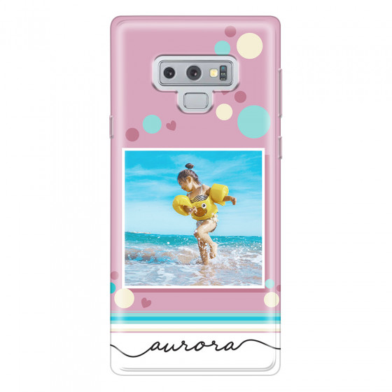 SAMSUNG - Galaxy Note 9 - Soft Clear Case - Cute Dots Photo Case