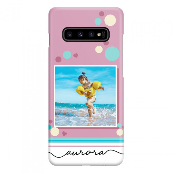 SAMSUNG - Galaxy S10 - 3D Snap Case - Cute Dots Photo Case