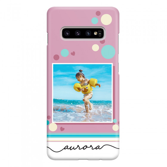 SAMSUNG - Galaxy S10 Plus - 3D Snap Case - Cute Dots Photo Case