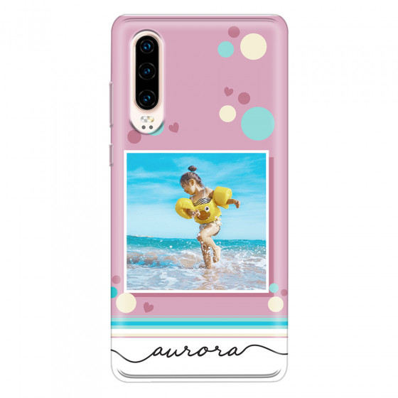 HUAWEI - P30 - Soft Clear Case - Cute Dots Photo Case