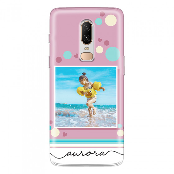 ONEPLUS - OnePlus 6 - Soft Clear Case - Cute Dots Photo Case