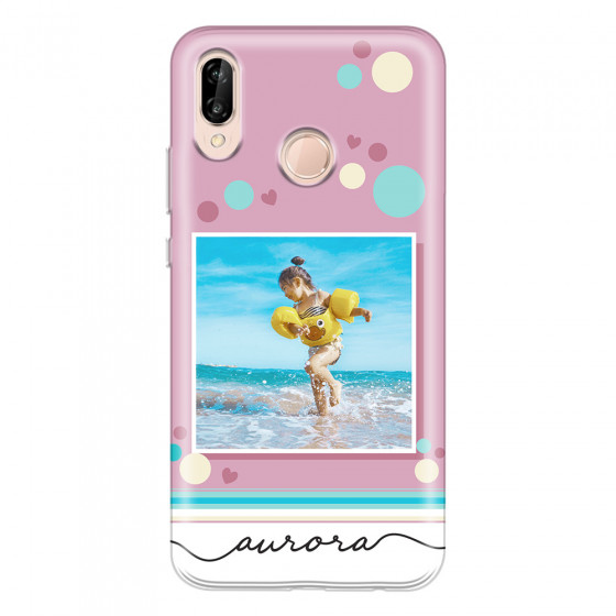 HUAWEI - P20 Lite - Soft Clear Case - Cute Dots Photo Case