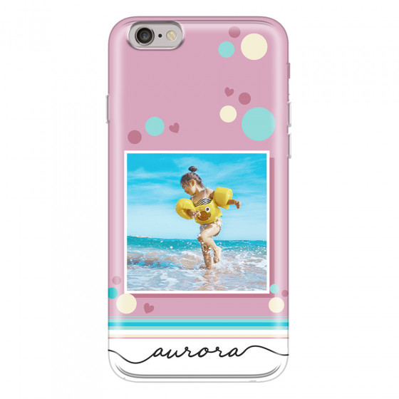 APPLE - iPhone 6S - Soft Clear Case - Cute Dots Photo Case