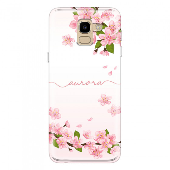 SAMSUNG - Galaxy J6 - Soft Clear Case - Sakura Handwritten