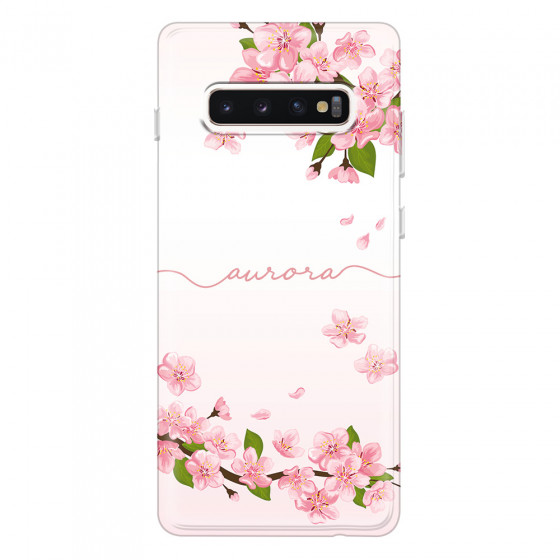 SAMSUNG - Galaxy S10 Plus - Soft Clear Case - Sakura Handwritten