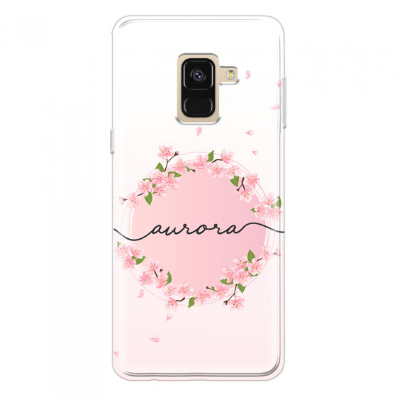 SAMSUNG - Galaxy A8 - Soft Clear Case - Sakura Handwritten Circle