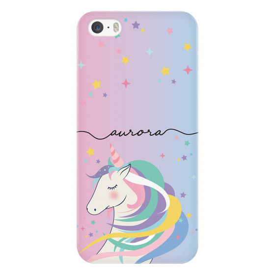 APPLE - iPhone 5S - 3D Snap Case - Pink Unicorn Handwritten
