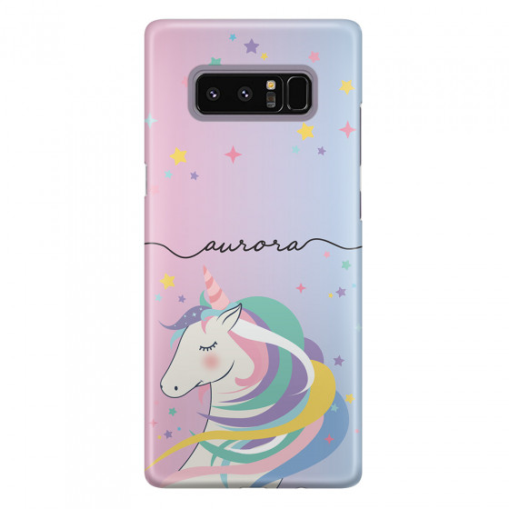 Shop by Style - Custom Photo Cases - SAMSUNG - Galaxy Note 8 - 3D Snap Case - Pink Unicorn Handwritten