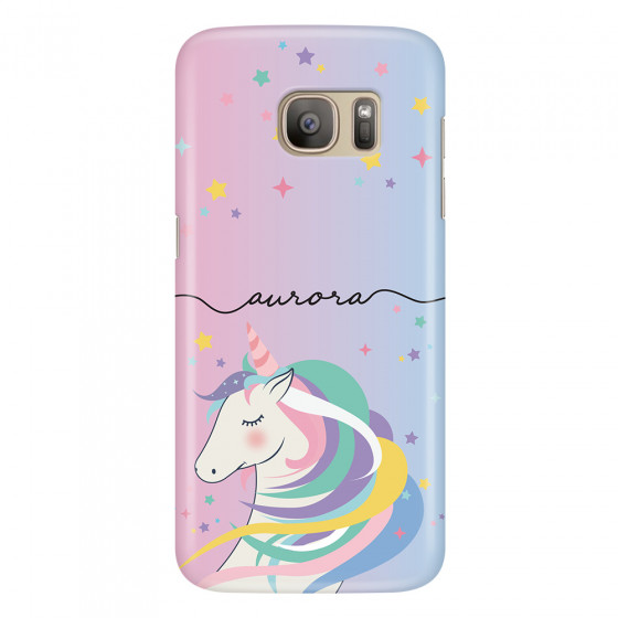SAMSUNG - Galaxy S7 - 3D Snap Case - Pink Unicorn Handwritten