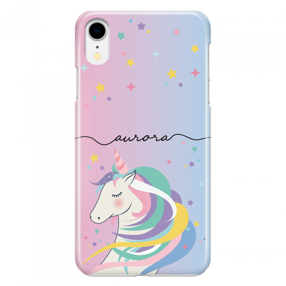 APPLE - iPhone XR - 3D Snap Case - Pink Unicorn Handwritten