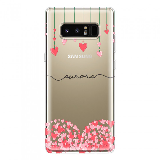 SAMSUNG - Galaxy Note 8 - Soft Clear Case - Love Hearts Strings