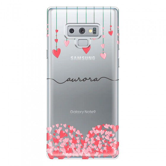 SAMSUNG - Galaxy Note 9 - Soft Clear Case - Love Hearts Strings