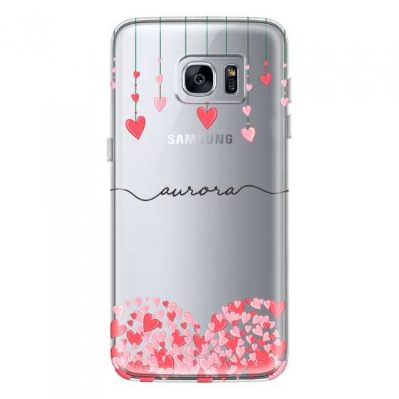 SAMSUNG - Galaxy S7 Edge - Soft Clear Case - Love Hearts Strings