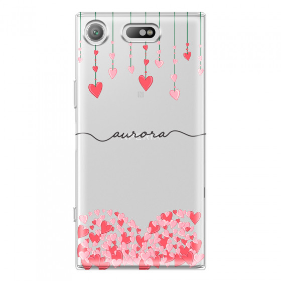 SONY - Sony XZ1 Compact - Soft Clear Case - Love Hearts Strings