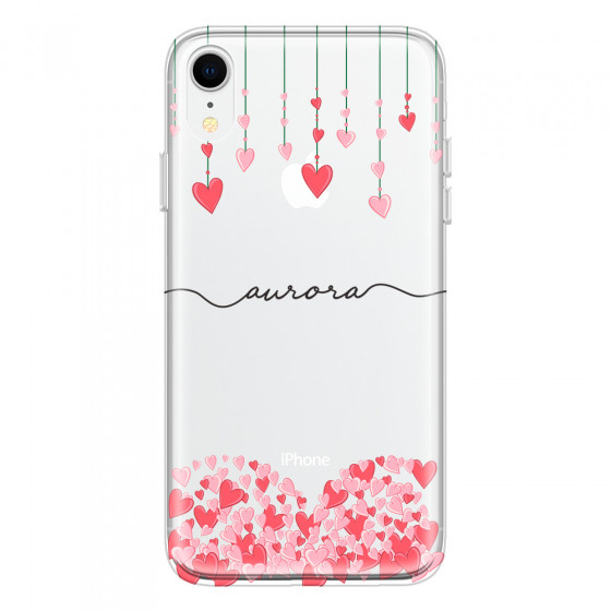 APPLE - iPhone XR - Soft Clear Case - Love Hearts Strings