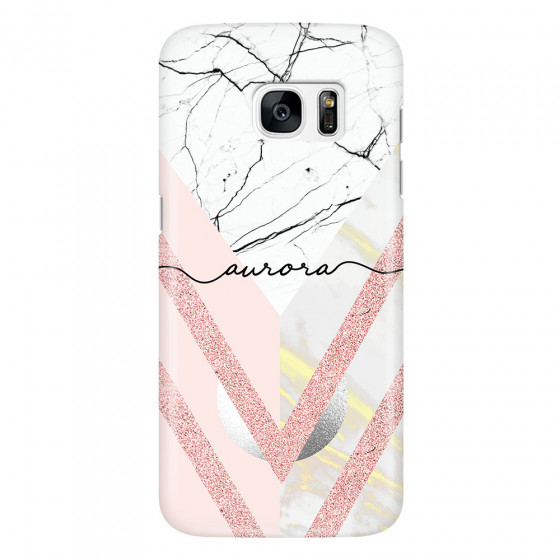 SAMSUNG - Galaxy S7 Edge - 3D Snap Case - Glitter Marble Handwritten