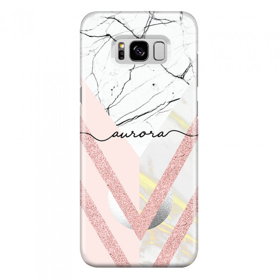 SAMSUNG - Galaxy S8 - 3D Snap Case - Glitter Marble Handwritten