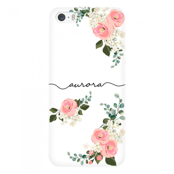 APPLE - iPhone 5S - 3D Snap Case - Pink Floral Handwritten