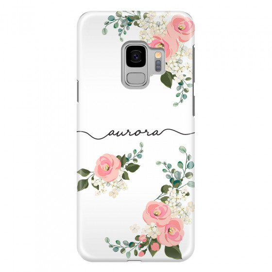 SAMSUNG - Galaxy S9 - 3D Snap Case - Pink Floral Handwritten