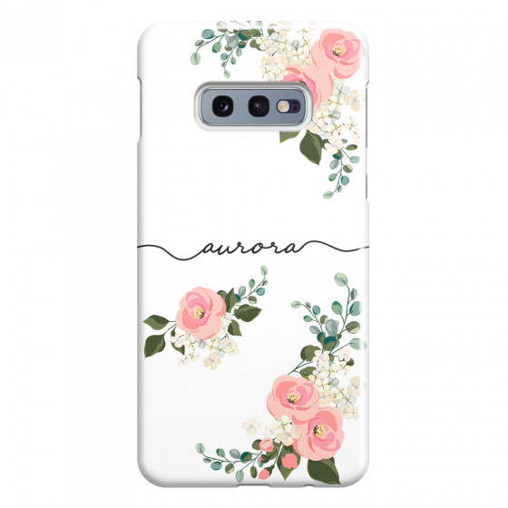 SAMSUNG - Galaxy S10e - 3D Snap Case - Pink Floral Handwritten