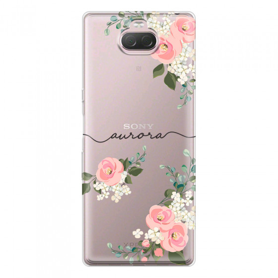 SONY - Sony 10 - Soft Clear Case - Pink Floral Handwritten