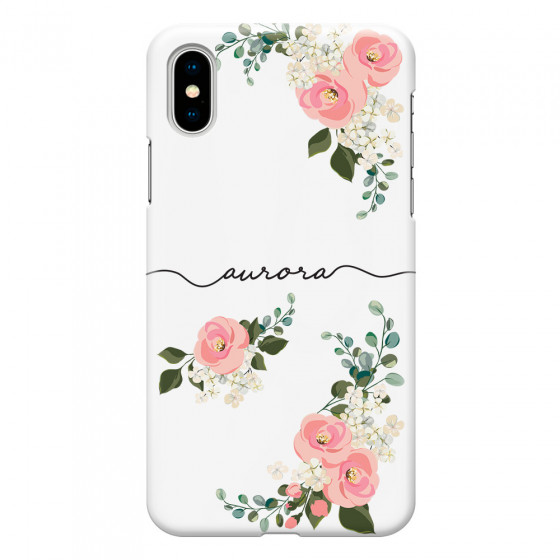 APPLE - iPhone X - 3D Snap Case - Pink Floral Handwritten