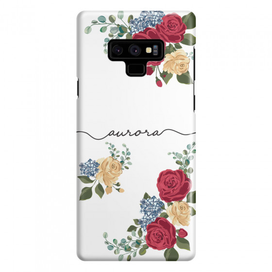 SAMSUNG - Galaxy Note 9 - 3D Snap Case - Red Floral Handwritten