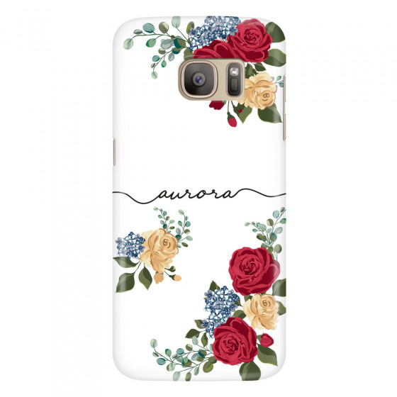 SAMSUNG - Galaxy S7 - 3D Snap Case - Red Floral Handwritten