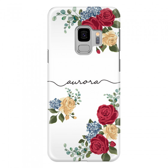SAMSUNG - Galaxy S9 - 3D Snap Case - Red Floral Handwritten
