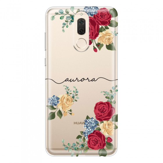 HUAWEI - Mate 10 lite - Soft Clear Case - Red Floral Handwritten