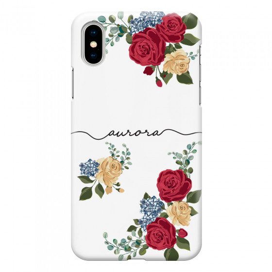 APPLE - iPhone X - 3D Snap Case - Red Floral Handwritten