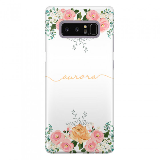 Shop by Style - Custom Photo Cases - SAMSUNG - Galaxy Note 8 - 3D Snap Case - Gold Floral Handwritten