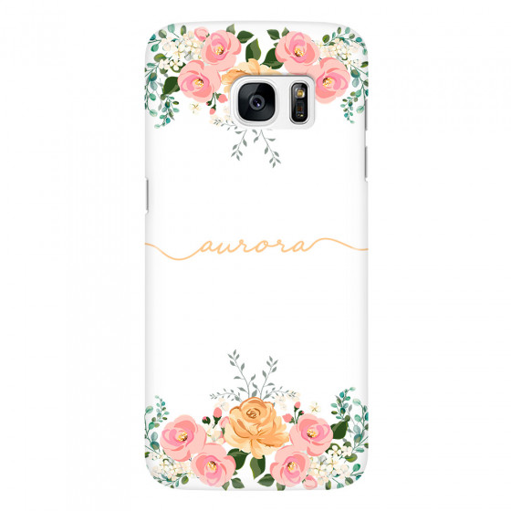 SAMSUNG - Galaxy S7 Edge - 3D Snap Case - Gold Floral Handwritten