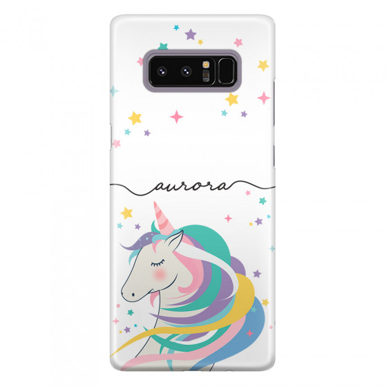 Shop by Style - Custom Photo Cases - SAMSUNG - Galaxy Note 8 - 3D Snap Case - Clear Unicorn Handwritten