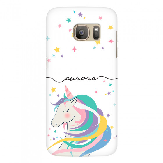 SAMSUNG - Galaxy S7 - 3D Snap Case - Clear Unicorn Handwritten
