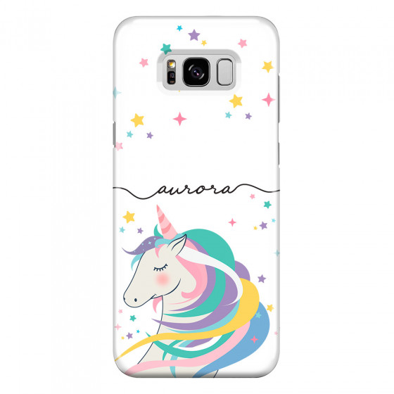 SAMSUNG - Galaxy S8 - 3D Snap Case - Clear Unicorn Handwritten