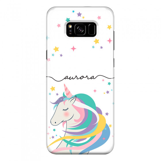 SAMSUNG - Galaxy S8 Plus - 3D Snap Case - Clear Unicorn Handwritten