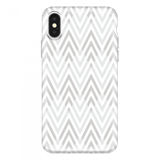 APPLE - iPhone X - Soft Clear Case - Zig Zag Patterns