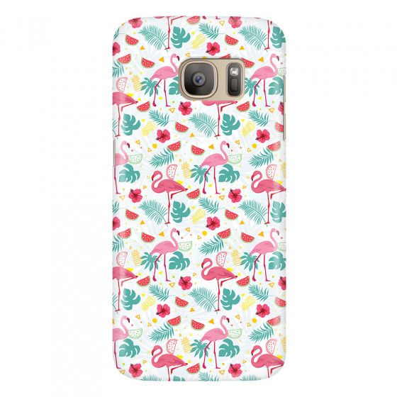 SAMSUNG - Galaxy S7 - 3D Snap Case - Tropical Flamingo II